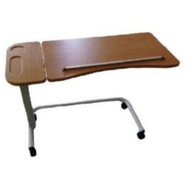 Peak Split Top Overbed/Chair Table Wood Laminate Top