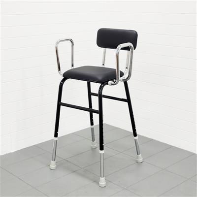 KCare Perching Stool with Arms Black