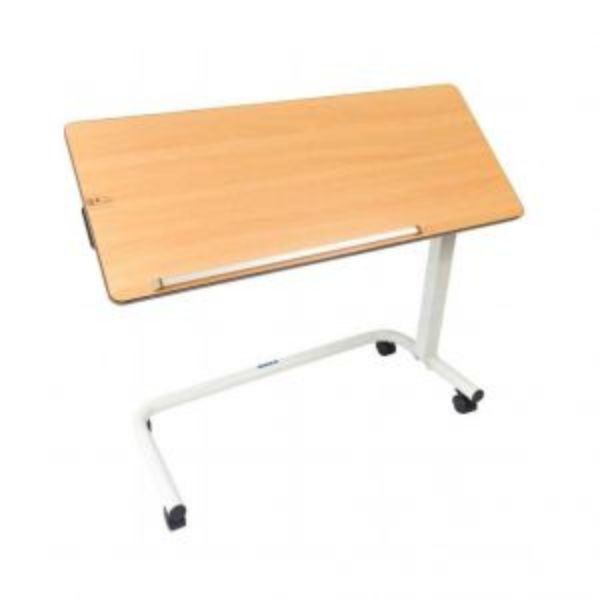 Overbed/Chair Tilting Table with Wood Laminate Top